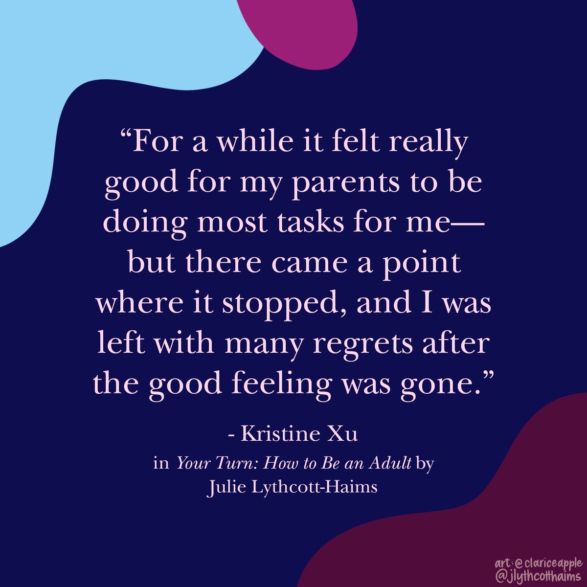 jlythcotthaims's tweet photo. Something about adulting to keep in mindโfrom Kristine, someone who inspired me to write Your Turn in the first place. #YourTurnToAdult #Bookbit https://t.co/sB6upCCdXR