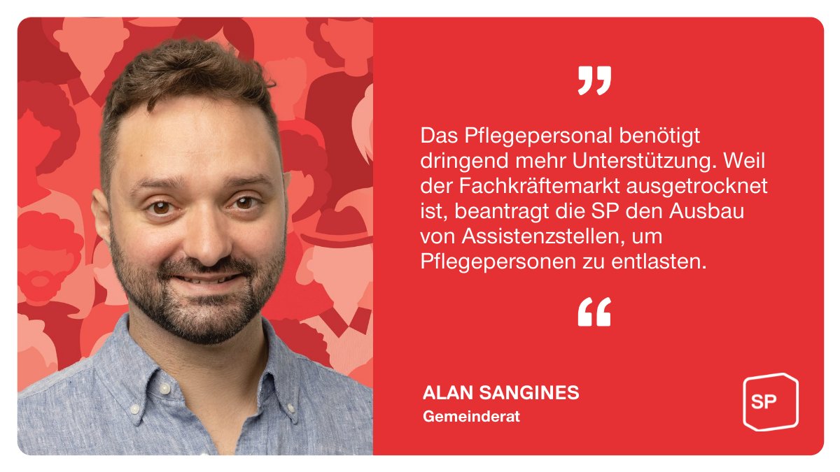 Um dem Pflegepersonal trotz ausgetrocknetem Fachkräftemarkt dringend nötige Entlastung zu ermöglichen, beantragen wir mehr Assistenzstellen.
#Budgetdebatte #grzh