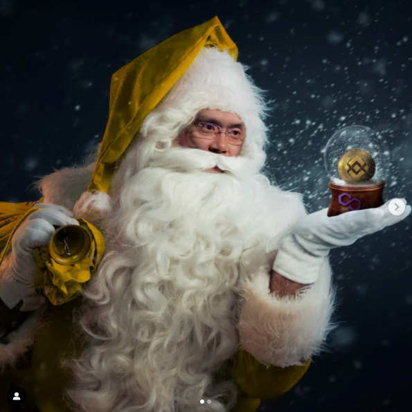 binance's tweet photo. Thanks to everyone that entered the first week of the #BinanceChrsitmas giveaway!

Here’s a thread of this week’s winners. Each winner gets $100. 

First up, “lifein360d” on Instagram. You have to admit, you wouldn’t mind CZ-claus climbing down your chimney. https://t.co/HaOr7EeaW8