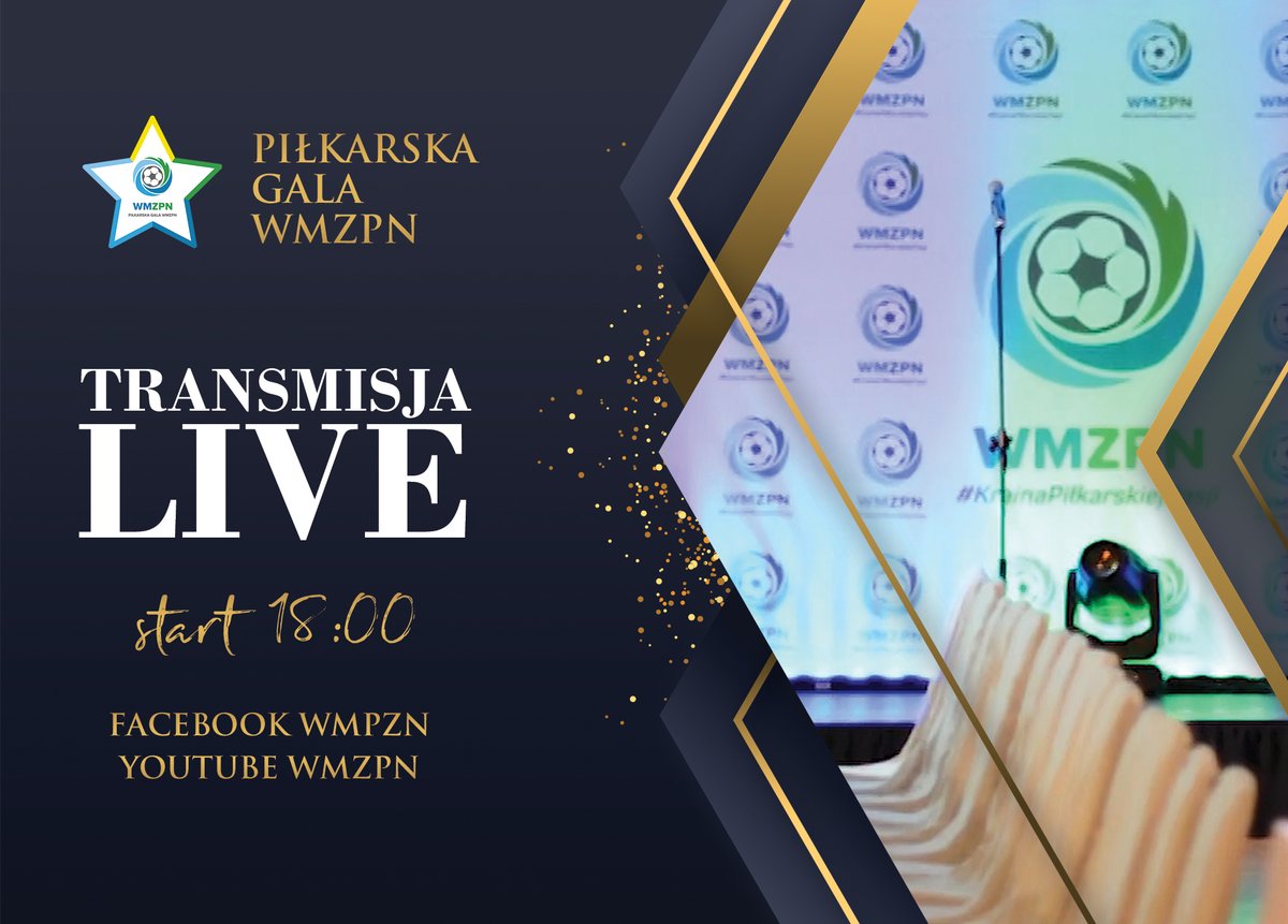 wmzpn's tweet photo. ⚽️ 🎥 🖥️ Już o godzinie 18:00, rozpocznie się #PiłkarskaGalaWMZPN . Transmisja Live z tego wydarzenia zostanie przeprowadzona na naszym profilu na Facebooku, a także na Youtube WMZPN!
https://t.co/uZVADSCamO @iforbetpl #StrefaAut https://t.co/gMbABAwfEe