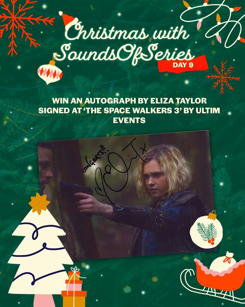 SoundsOfSeries's tweet photo. #CHRISTMASWITHSOS - DAY 9
Win an autograph of Eliza Taylor at the 'Space Walkers 3' by Ultim Events.
To enter:
▪️ RT this tweet
▪️ Follow @SoundsOfSeries & @ultimeventz
▪️ Subscribe to our youtube channel: https://t.co/YogxpMoT0l https://t.co/K1ncW8Szfl