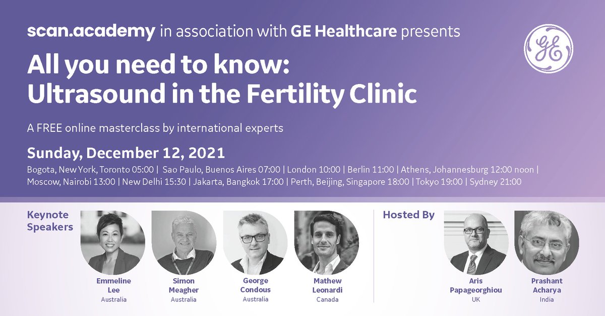 Learn about everything you need to know for Ultrasound in the Fertility Clinic – on Sunday December 12, 2021 – Don’t miss this webinar and register now: viewnow.in/scan_academy/1…