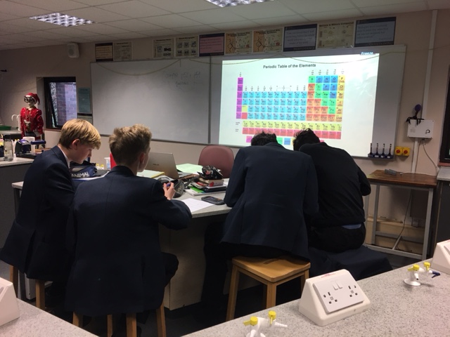 DCGSChemistry's tweet photo. Year 10 getting stuck into the Royal Society of Chemistry Challenge https://t.co/cqfMFk9UTd