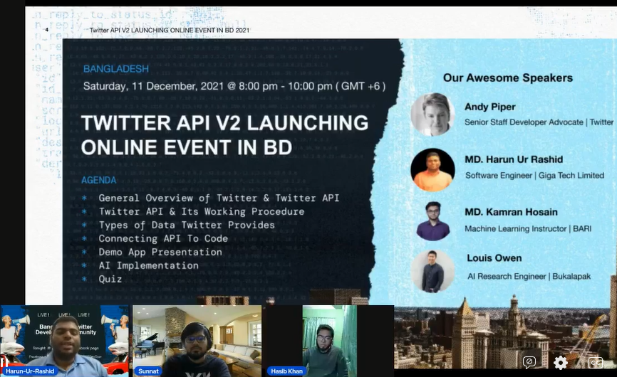 gmlincoln1's tweet photo. Eagerly waiting for the main event! <3 
Thank you @harunurrashid97  bhaiya, for sharing in the DIU group.

@BDTDevCom
#community #twitterDev #twitterApi #BDTwitterDevCom https://t.co/NY8TSWNPbw