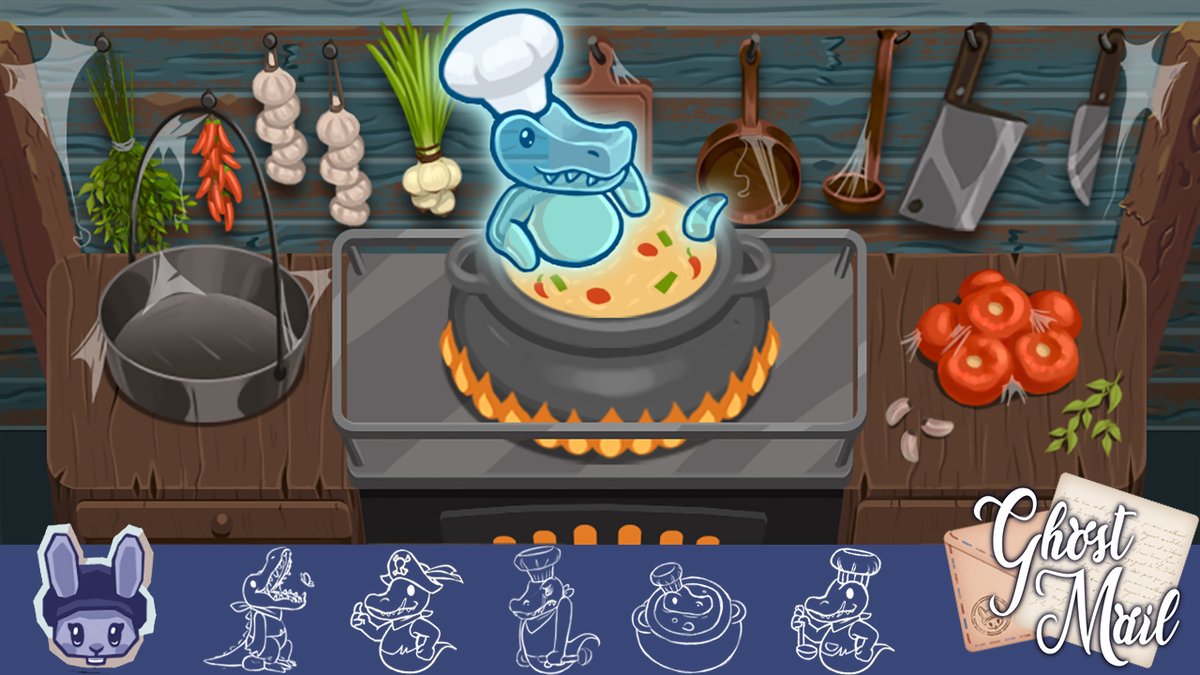 GhostMailGame's tweet image. Ghosts &amp;amp; Soup

#indiedev #characterdesign #construct3 #gamedev
