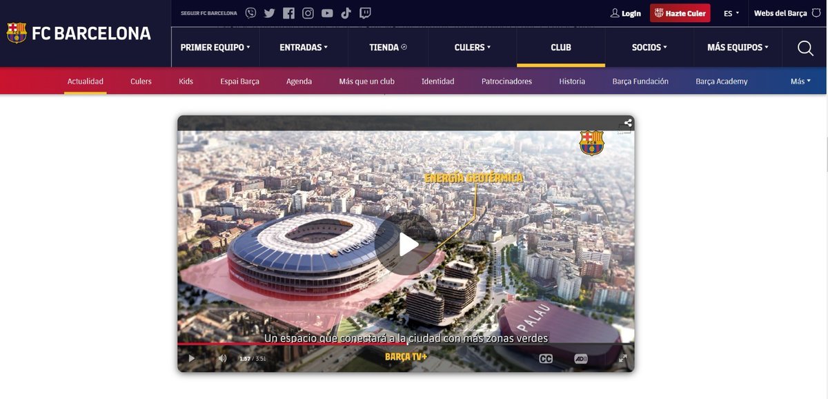 🔉El <a href="/FCB/">FCB</a> instal.larà #geotèrmia al projecte "Espai Barça". Molt bona notícia i felicitats per la decissió. La millor opció sens dubte per la ciutat i per donar exemple. <a href="/territoricat/">Territori</a> <a href="/mediambientcat/">Medi Natural.Gencat</a> <a href="/energiacat/">Energia</a> <a href="/clusterEE/">Clúster de l'Energia Eficient de Catalunya</a> <a href="/bcn_ajuntament/">Ajuntament de Barcelona</a> <a href="/AccioClimaDIBA/">Acció Climàtica de la Diputació de Barcelona</a>