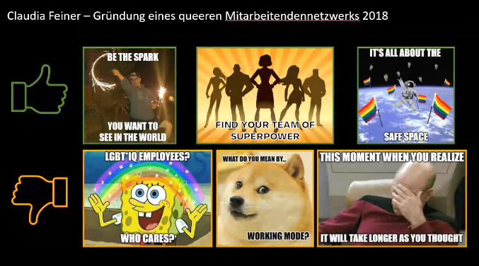AK_Sobeck's tweet photo. Hacks &amp; Fails bei der Gründung von Diversity-Mitarbeitenden-Netzwerken: @deesaysook  und @ClaudFeiner teilen ihre Erfahrungen rund um Proud@Porsche und queer@audi - superhilfreich! Vielen Dank!

#DiversityStoriesThatMatter #LLLCamp https://t.co/RLYZIj8BvO