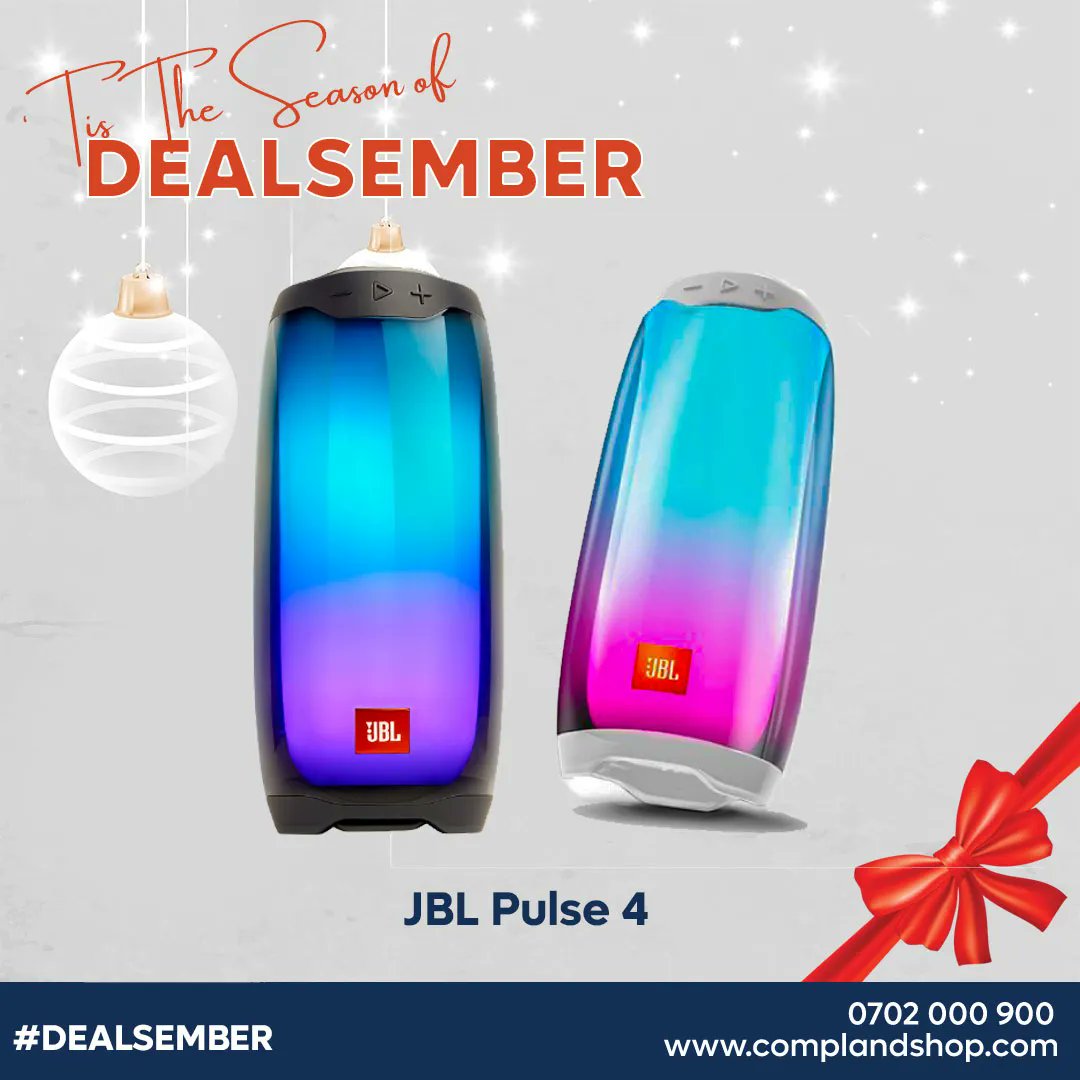 ShopCompland's tweet photo. For the long Weekend make sure to bring the party along with you. The JBL Pulse 4 available @ShopCompland
#JBL #pulse4 #sherehe #dealsember #december @december2021 #prosound #longweekend https://t.co/cwNrlSNZX4