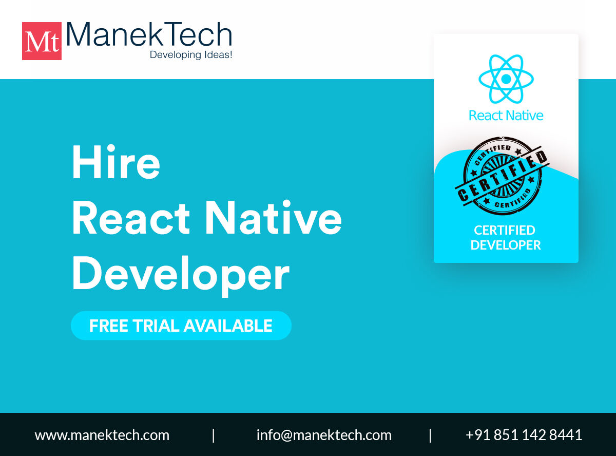 ManekTech's tweet image. Hire React Native App Developers - bit.ly/3yohJGl
Hire expert React.js developers without long-term contracts from #ManekTech
#hirereactnativedevelopers #dedicatedreactjsdevelopers #certifiedreactnativedevelopers #reactnativeprogrammers