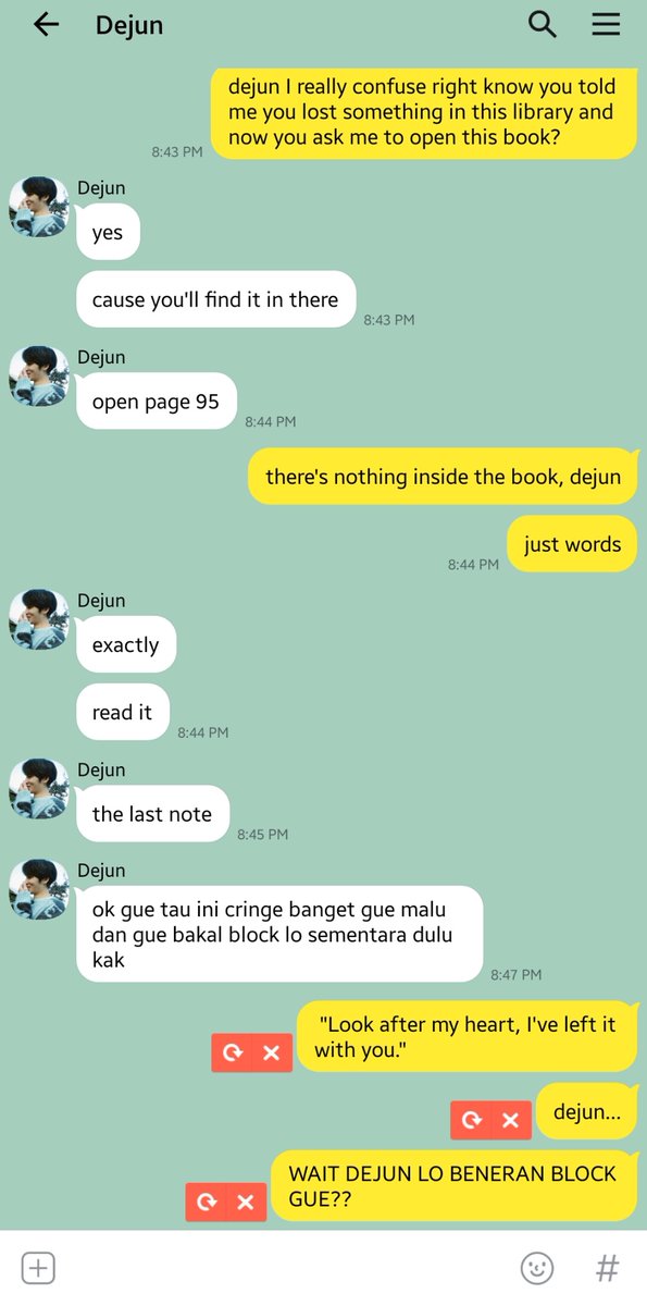 Yuxiao onetweet SNS AU!
Eclipse, Page 95.
(Librarian Yuu and Visitor Jun)