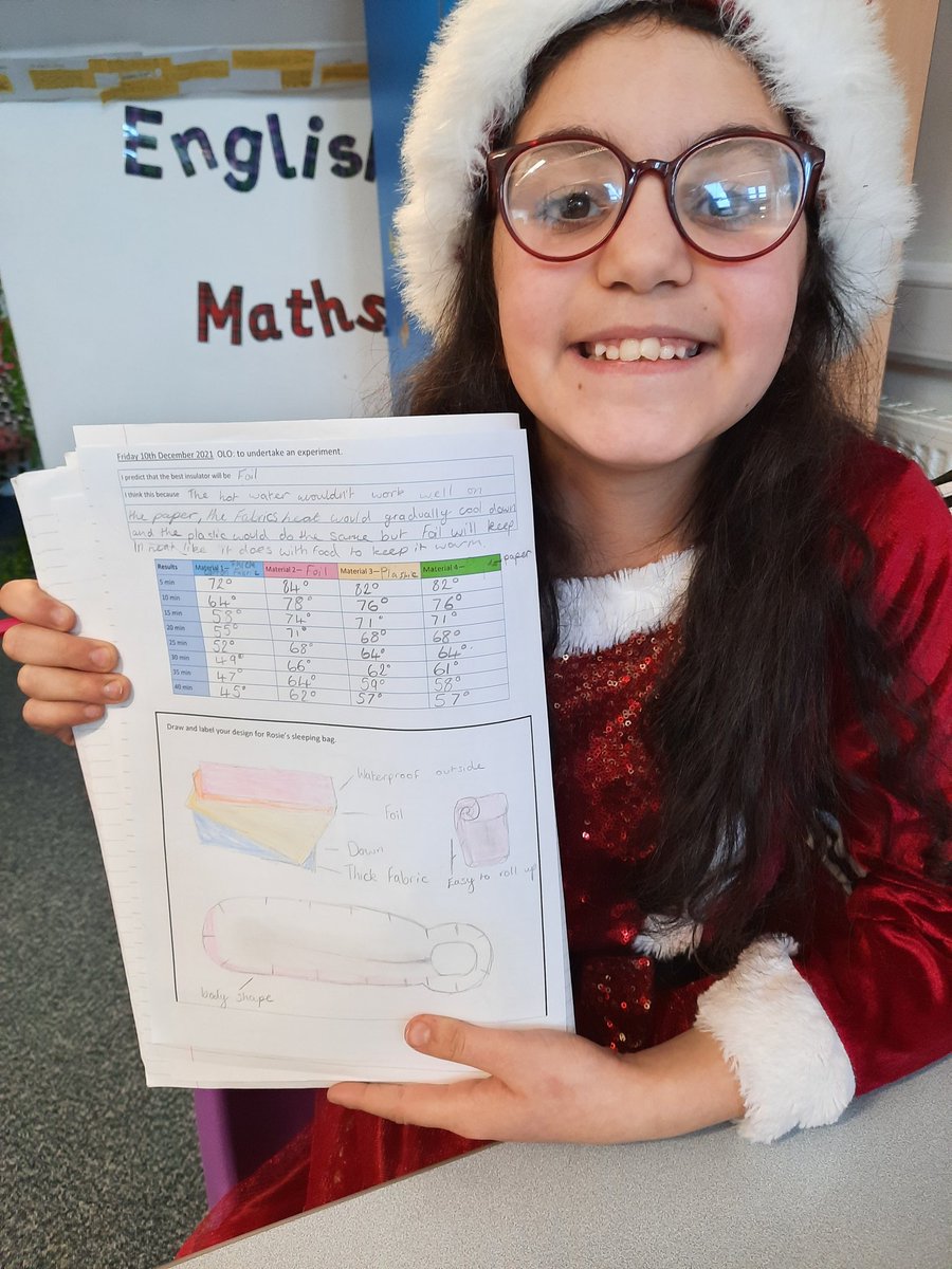 KPSFeed's tweet photo. #KPSYear6 are designing a new sleeping bag for @RosieSwalePope's next expedition! We tested materials and found that aluminium foil was the best insulator so our designs are based on our experiment conclusions. #KnavesmireCharacter #KPSScience #Creative #Fun https://t.co/yAuqz2iobo