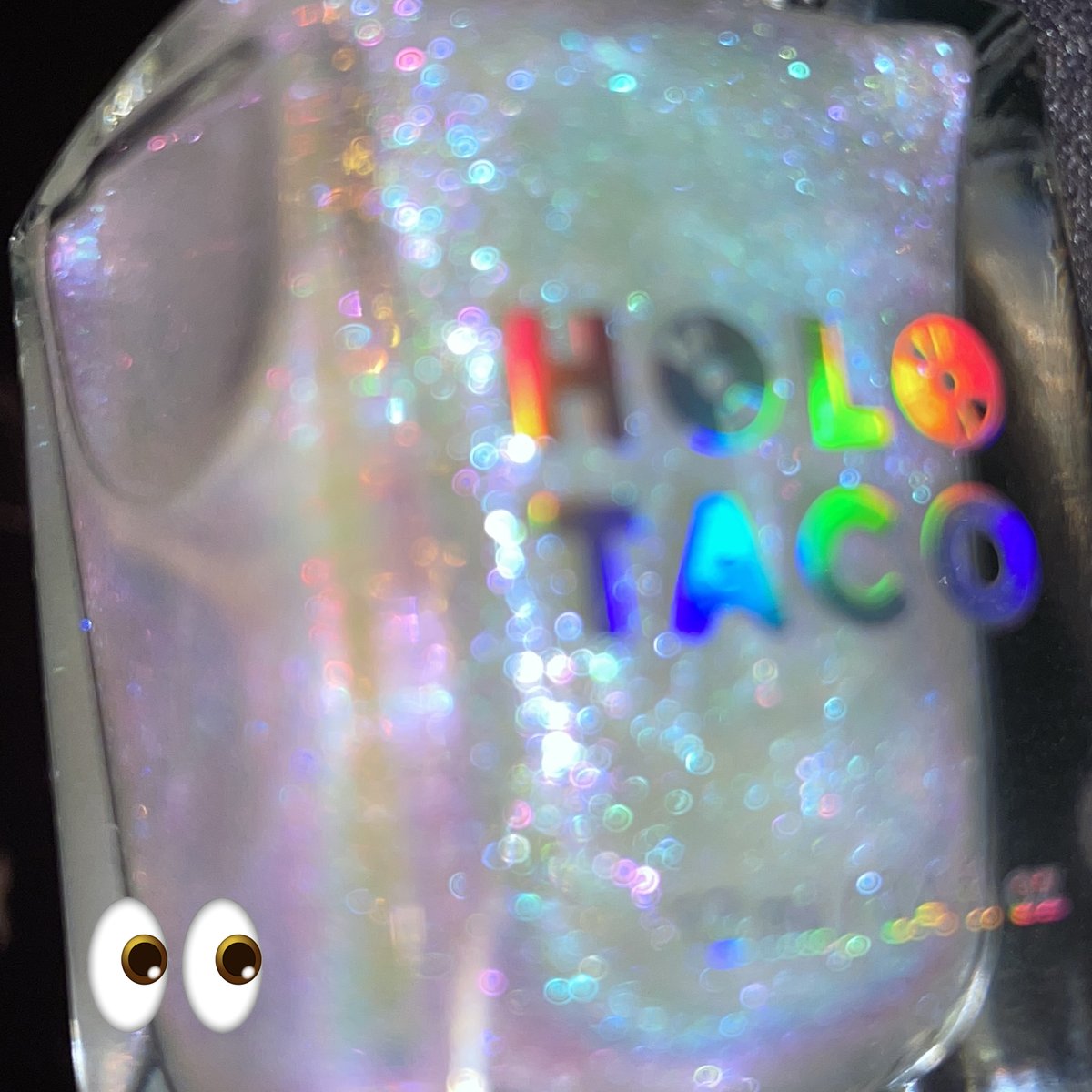 holotaco's tweet photo. Well H💿L💿, what do we have here? 👀 It's Day 10 of Cristmas with no "H" 🎁📆 and @nailogical is sharing a sneak peek of something coming in 2022! ✨ What do you think you see, Holo Taco detectives?? 😏🔎
 Check out our IG stories for more! ❄️
#behindthescenes #holotaco 💿🌮 https://t.co/g4gobIkGPw