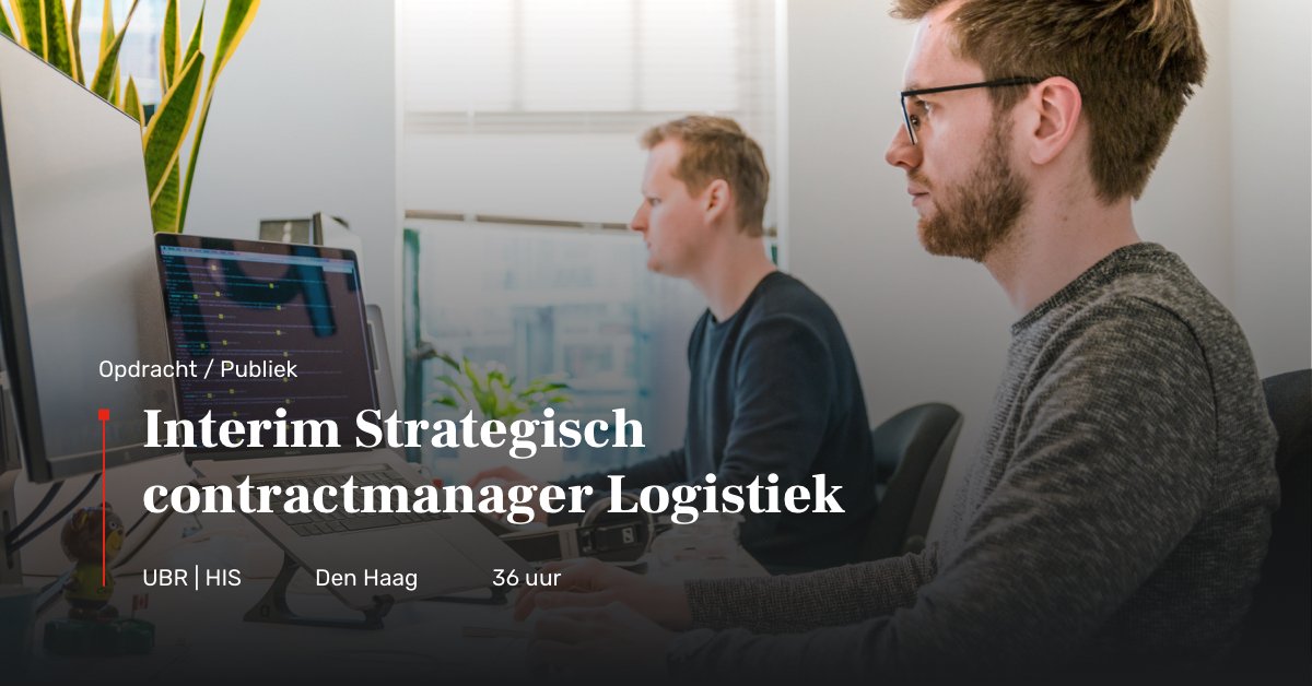 Voor UBR | HIS zijn we kandidaten aan het selecteren voor een rol als Strategisch Contractmanager Logistiek. Ben je per 3 januari beschikbaar voor de duur van 10 maanden? Reageer dan nu: bit.ly/3EKeH2q 

#interiminkoopopdracht #contractmanagement