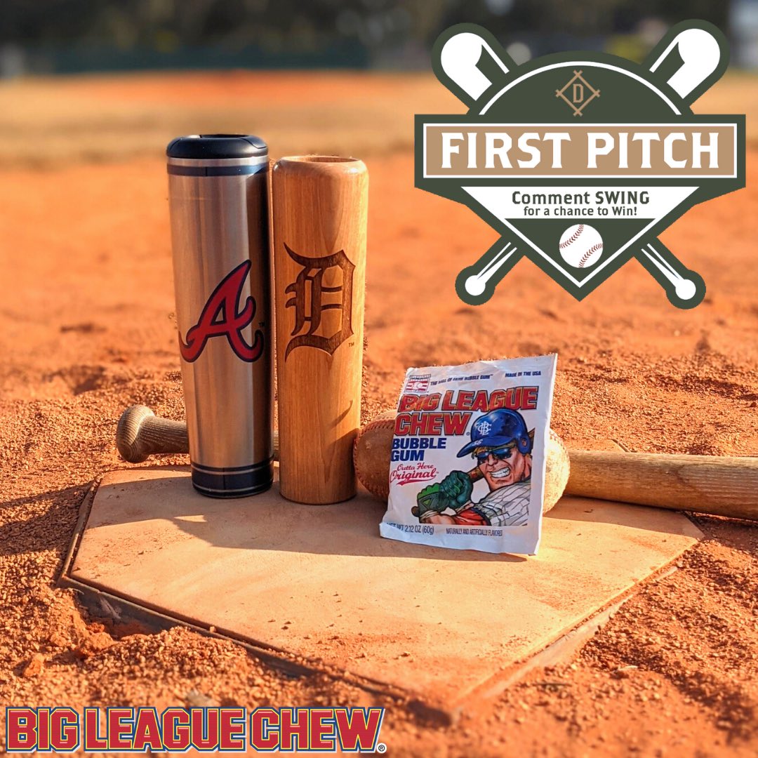 GIVEAWAY: Comment the word SWING and RETWEET to enter this First Pitch Giveaway from us and <a href="/bigleaguechew/">Big League Chew</a> ! One random winner will win 2 Dugout Mugs and a box of Big League Chew! (Hint, you can enter on their page for an extra entry!) You must be following us to win!