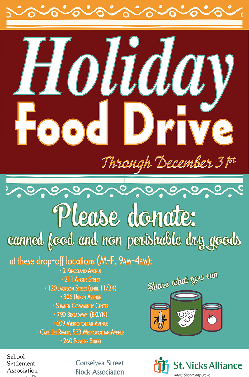 NHN retweeted:
Grocery prices are soaring and many are struggling, but you can be apart of the change by donating to our #HolidayFoodDrive! 🥫
Donate non-perishables from today through December 31st in person M–F from 9am–4pm. @RepMaloney @SalazarSenate #FoodDrive #Brooklyn #NY