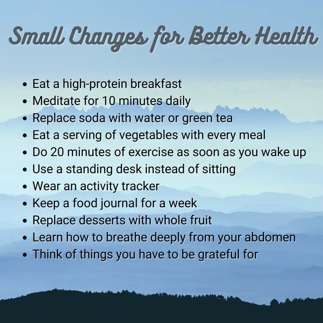 DrKristieLeong's tweet photo. Choose a new #healthy habit &amp; make it part of your daily routine! #smallsteps #health https://t.co/n2ZW2glkpn