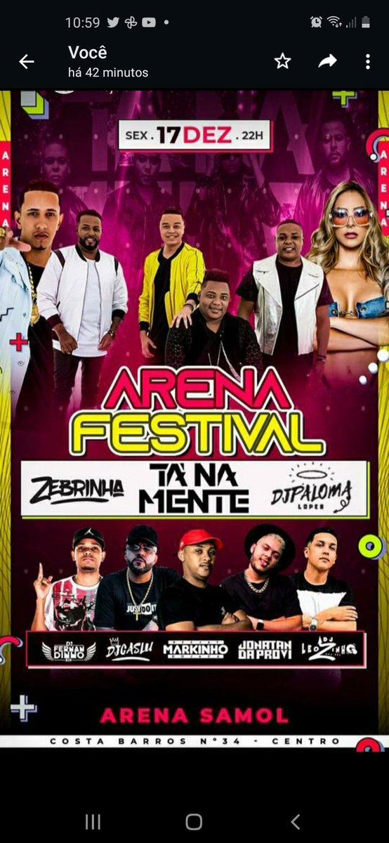 Vai ser babado 👌 Arena Samol tá pras fodas 🤩