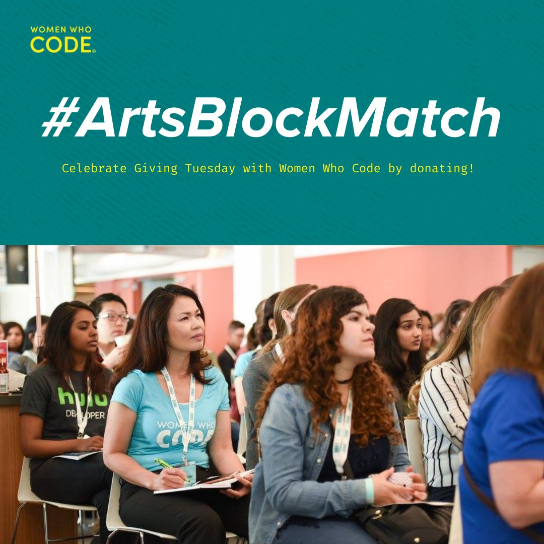 WomenWhoCode's tweet photo. Join the #ArtBlocksMatch Challenge. Help us celebrate our 10 year teal-aversary by working together to 4X donations from @ArtBlocks_io, @ssteeenn, and n-e-o by raising $100,000 by December 31st. 

https://t.co/VXOpaIo80I

#wwcode
#WomenWhoCode
#womenintech
#WWCodeTurns10 https://t.co/S27NhY9prK