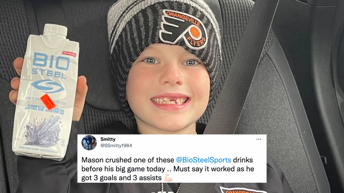 BioSteelSports's tweet photo. Hydrating the next superstars. ⭐ #ItsJustTheTruth @SSmitty1984 https://t.co/czZNGsdaL6