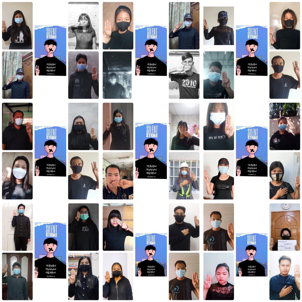 Myanmar Engineer group also launched the Black shirt campaign in defiance of dictatorial orders to express their missing human rights, today. #SilentStrike #OurCityOurRules #Dec10Coup #WhatsHappeningInMyanmar