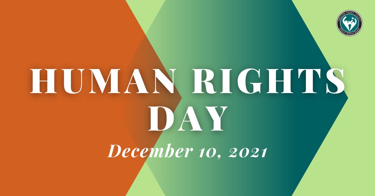 Today is #HumanRightsDay. The theme this year is EQUALITY – Reducing inequalities, advancing human rights. The #GECDSB is committed to addressing and finding solutions to all forms of discrimination against groups who face barriers to equity.