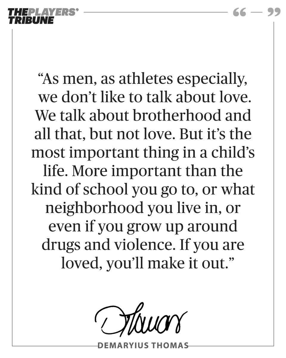 Demaryius Thomas on being loved ❤️ playerstribu.ne/Demaryius