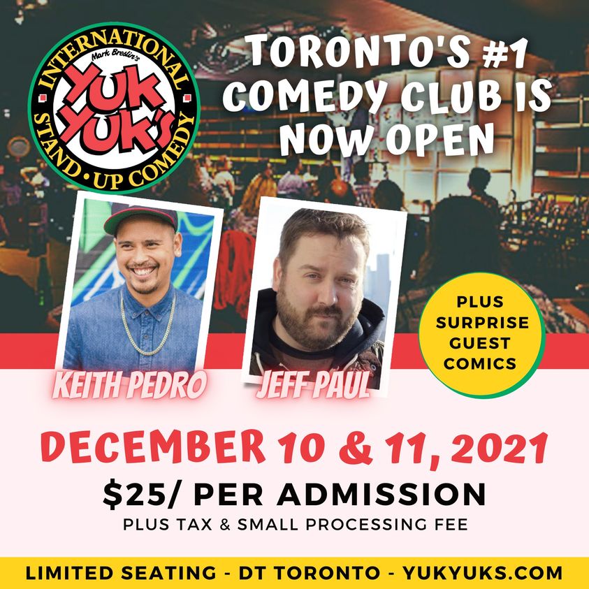 LAST CALL for tonight's show. Buy tickets today: YukYuks.com/Toronto

Known for his off the top improvisational &amp; crowd work skills Keith has performed across the world &amp; is headlining THIS WEEKEND! Ft. JEFF PAUL amongst special guest comics.

#Toronto #The6ix #TorontoComedy