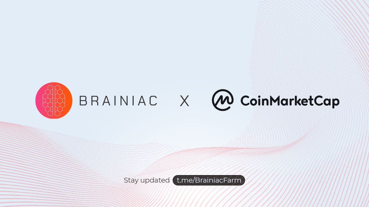 BrainiacFarm's tweet photo. You can now find $BRAINS on @CoinMarketCap

Check us out here: https://t.co/qa1f3MSRv4

#crypto #staking #yieldfarm https://t.co/hXSGfVrNgo