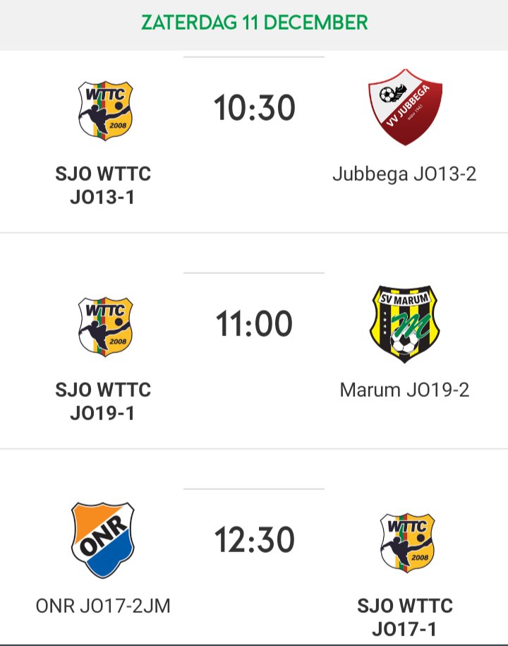 sjowttc's tweet photo. Morgen 7 wedstrijden op het programma! https://t.co/S8QymaaxXL
