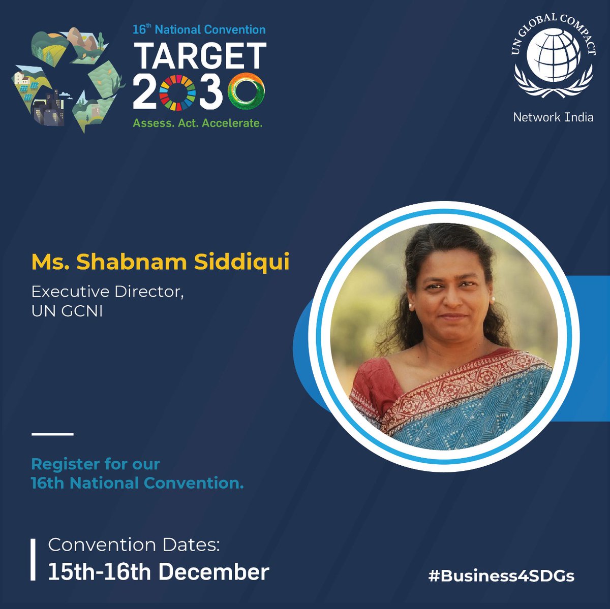 Hear  <a href="/shabsids/">Shabnam Siddiqui</a> present Vote of Thanks at #UNGCNI16NC 

Registration : globalcompact.in/16th-national-…

#Business4SDGs #UnitingBusiness