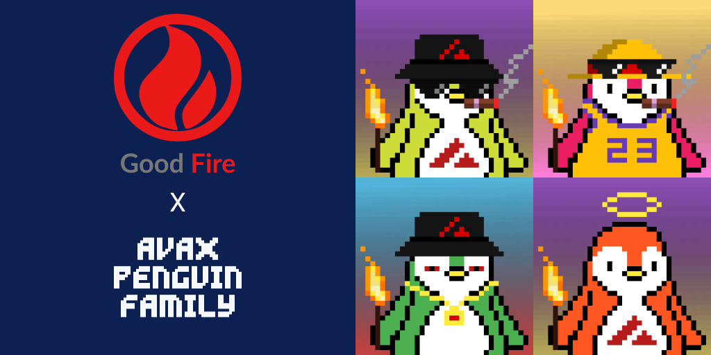 <a href="/GoodFireToken/">GoodFire🔺</a> 🤝 <a href="/AvaxPenguinFam/">Peng Family 🔺</a>

$GF Token partners with <a href="/AvaxPenguinFam/">Peng Family 🔺</a>

🔥 In-game <a href="/GoodFireToken/">GoodFire🔺</a> Fireplace for token burns
🔥 Burn-as-a-Service mechanism for <a href="/AvaxPenguinFam/">Peng Family 🔺</a>

#AVAX #Burn #WAGBI