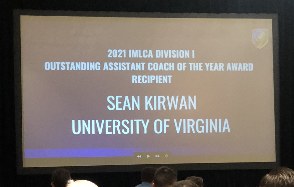 TuftsLacrosse's tweet photo. Congrats to @Coach_Kirwan β12 of @UVAMensLax for winning the 2021 @IMLCACoaches Division I assistant coach of the year!
#RollBos #WinTheDay #MFBT ππΊπΈ https://t.co/LMdQ6IIx61