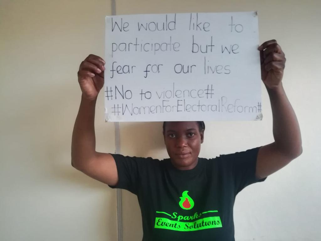We would like to participate in political processes but fear for our lives!!!
Let us close the gender gap in politics!!! #womenforelectoralreforms <a href="/edmnangagwa/">President of Zimbabwe</a> <a href="/NDI/">National Democratic Institute</a> <a href="/MinofWomenZim/">Ministry of Women Affairs Zimbabwe</a> <a href="/ZECzim/">Zimbabwe Electoral Commission</a> <a href="/ParliamentZim/">Parliament of Zimbabwe</a> @SAPST