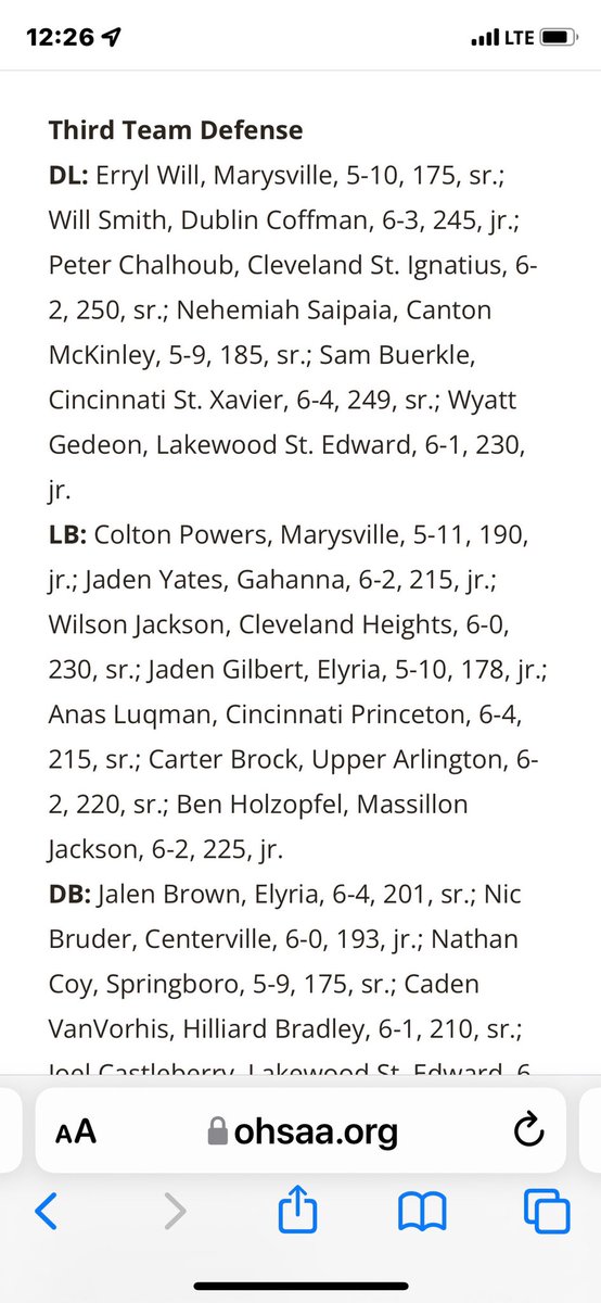 Excited to say I’ve been named 3rd team all state! Thank you to all my coaches, Especially <a href="/twitrless_codyb/">Cody Blevins</a> !