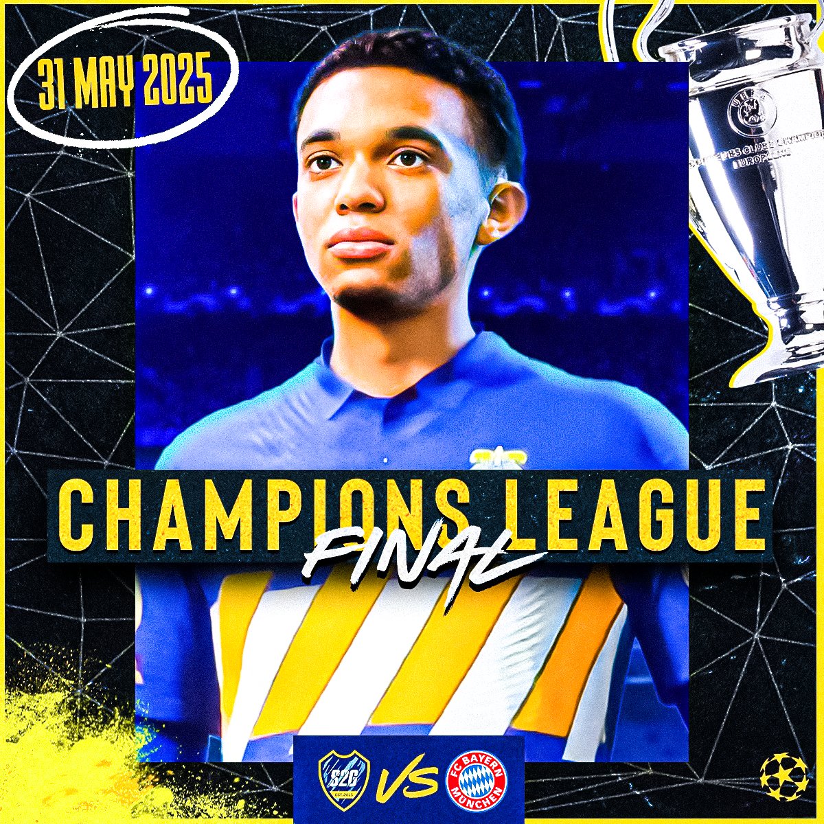 S2GFC's tweet photo. Mark your calendars. You don't wanna miss this 🔥

The Champions League Final episode, coming soon 👀

Edit by @freshdzn 

🔵🟡 https://t.co/4Pkd65DjQo