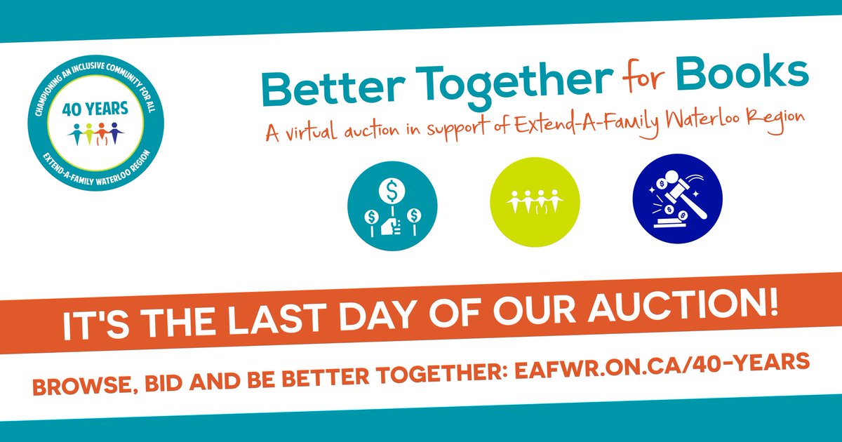 Today's the LAST day to bid in our Better Together for Books auction! Funds raised will go towards #TurningthePageTogether, a new initiative to ensure books about disability and written by authors with a disability can be found in Little Libraries in #WRAwesome. #KWAwesome