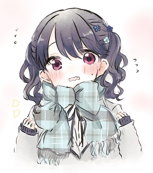 マフラーで遊ばれる小糸ちゃん… 