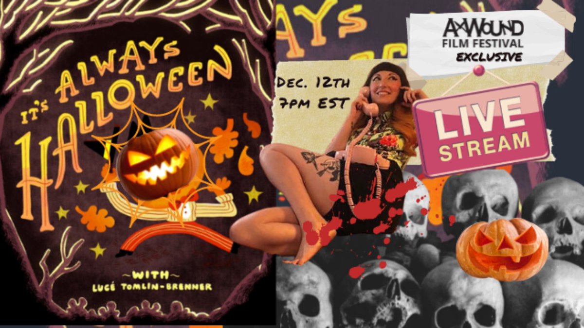 AxWoundFilmFest's tweet photo. It's Always Halloween with @LTBcomedy!
Sunday, December 12th at 7PM EST
Get your pass for this event NOW: https://t.co/DpaLiX8Hrk
#AXWFF #AxWoundAtHome https://t.co/Z09a1O2A8Q