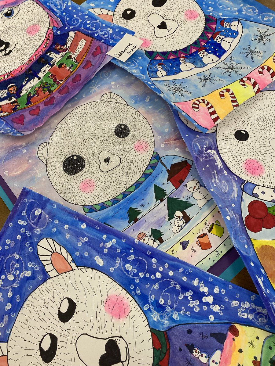 MinutoDanielle's tweet photo. Bowling Green Elementary is looking like a Winter Wonderland! Mrs. Minuto’s art room has extraordinary talented students! @BGreenSchool @EastMeadowArts @emeadowschools https://t.co/zeEMMNPJrz