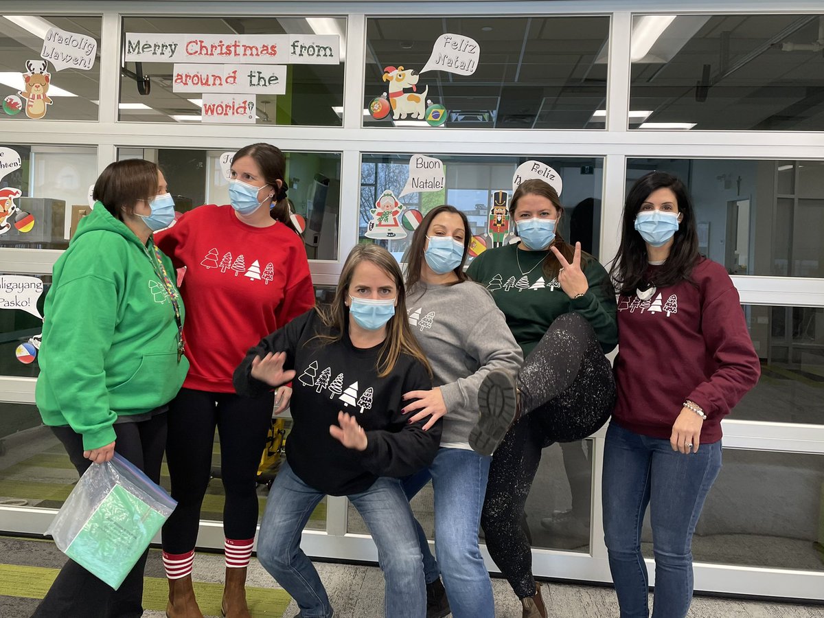 What a coincidence - the ladies of <a href="/3_5Wolfpack/">STFA 2-4</a> walked in wearing the same sweater! #collaboration #workfamily <a href="/alcdsb/">ALCDSB</a> <a href="/alcdsb_stfa/">St.Francis of Assisi</a>