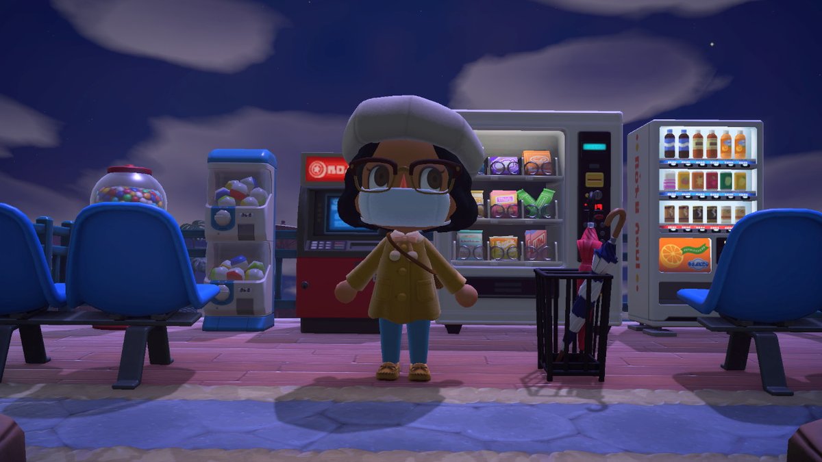 SometimesINovel's tweet photo. Bus Stop/ Waiting Area off the docks is almost done! Just need one more scooter! 

You can see me play live on #Twitch! Link is in my bio ✨❤️

#acnh #AnimalCrossingNewHorizons #animalcrossing #islanddesign #ACNHDesign #twitchstreamer https://t.co/KKpkbIvMyf