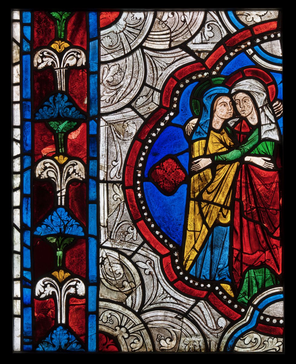 ADVENT CALENDAR DAY 10
🎄
This 13th-century stained-glass panel from Poitiers, France, illustrates the Visitation. The visit occurred between Mary, who was pregnant with Jesus, and her cousin Elizabeth. Click here for more information about this object: bit.ly/3dCiRxx