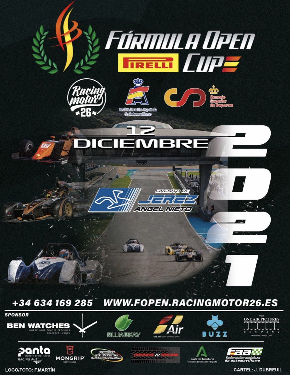 RFEdeA's tweet photo. Todo listo para la Fórmula Open Pirelli Cup este fin de semana en @circuitodejerez Toda la info en https://t.co/gsomm02dzy https://t.co/KSjzM50VNO
