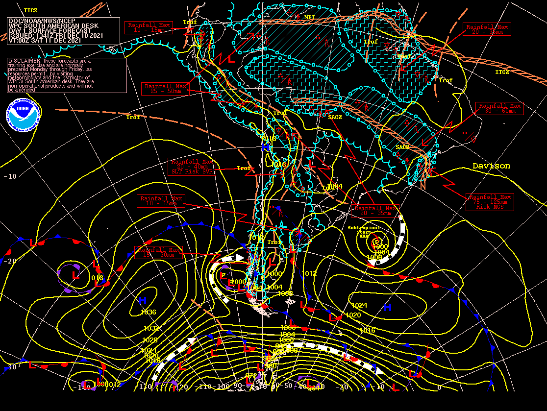 BandaSperling's tweet photo. Na imagem de satélite GOES-16, no canal visível, destaca-se a presença de uma depressão subtropical na costa leste do Sul/Sudeste brasileiro. Conforme projeções do NOAA a depressão evolui para uma tempestade subtropical sábado 00Z e um ciclone subtropical no domingo 00Z. https://t.co/ClKIBKUOIu