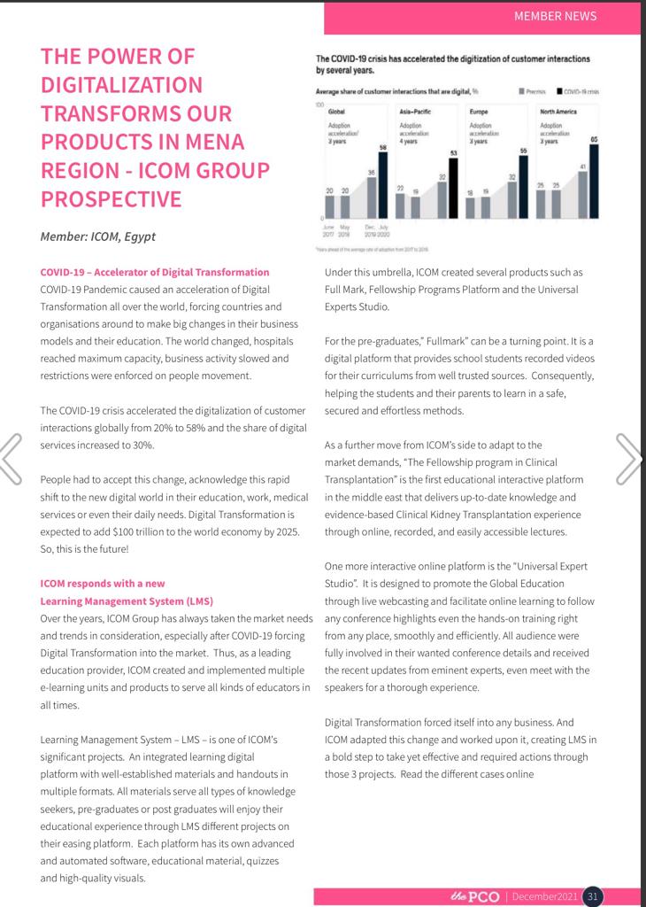 group_icom's tweet photo. The PCO December issue was just published ๐
Read all about ICOM news ๐https://t.co/kbJL4KrSC4
#Lead_by_Example #Events_Management #Events #ICOM #ThePCO #IAPCO https://t.co/8wYWfk4NiF