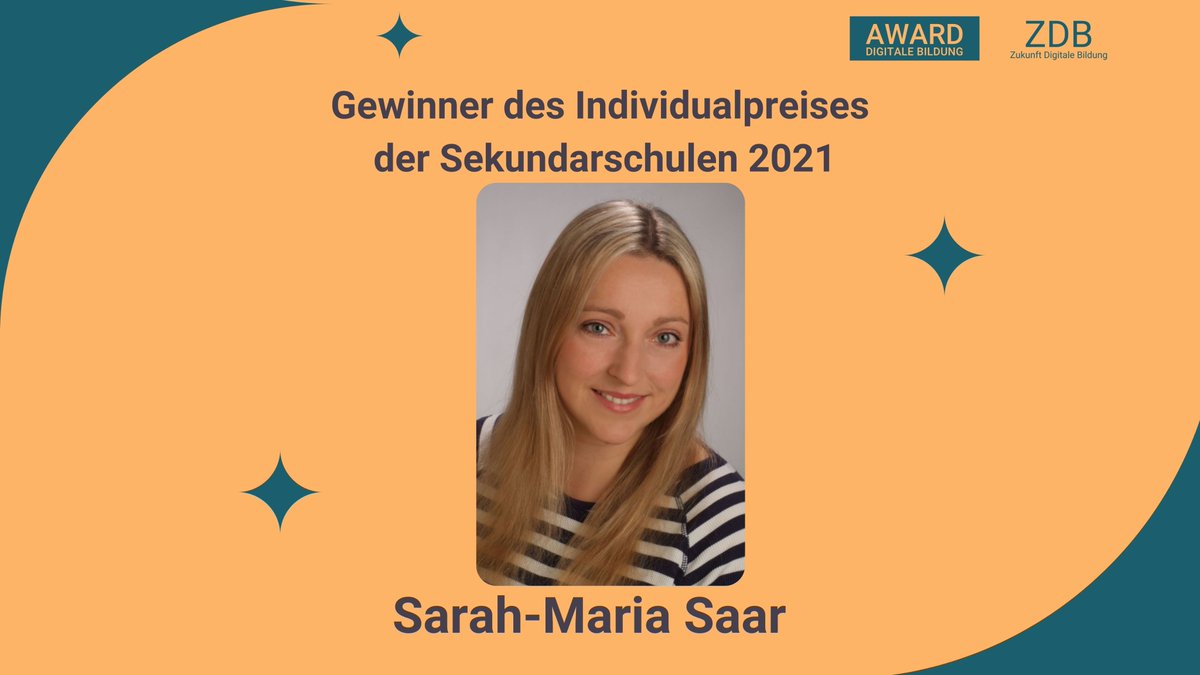 AwardBildung's tweet photo. Trier ist unsere letzte Station. Hier ging die Individualpreis-Trophäe in der Kategorie Sekundarschule an Sarah-Maria Saar. Congratulations!!🎊🎉🥳
#Awards #award2021 #gewinn #Gewinnerin #Lehrerin #Trier #Individualpreis #Sekundarschule https://t.co/qMkGzKzb1k