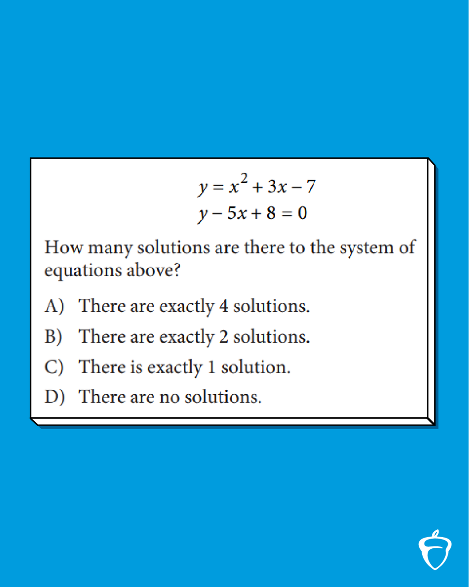 Reply with your answer to this #SATPractice question, and we'll post the right one later today.