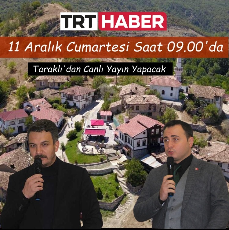 TRT Haberin ‘’Günaydın Hafta Sonu ‘’ Canlı yayınındaki konukları Belediye Başkanımız Sayın İbrahim Pilavcı ve İlçe Kaymakamımız Sayın Halis Hacıismailoğlu olacak.Program, 11 Aralık Cumartesi günü saat 09.00’da Hisar Konağı önünden Canlı olarak ekranlara gelecek.