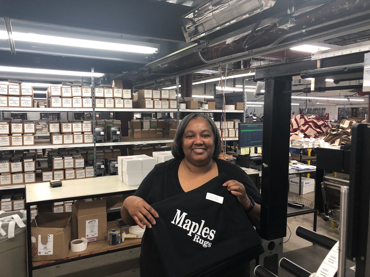 MaplesRugs's tweet photo. We would like to thank all of our team members who have worked with us for 10 years! As of October, we had 541 employees celebrate working here for at least 10 years and received a Maples Rugs fleece blanket. We appreciate their commitment and everything they have done for us! https://t.co/HWqlpYlBO3