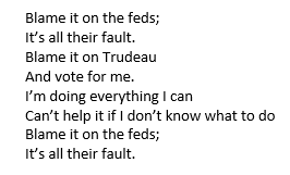 cmusician's tweet photo. @carlyaluis Ontarians are starting to recognize the refrain from Doug Ford's "Blame it on the Feds" song, lol .. to the tune of, "Blame it on the Bossa Nova" .. (help me out here, @theslimdude) .. 
#Ontario #OpenForCovid #onpoli #onhealth #onted https://t.co/srqm14dSbL